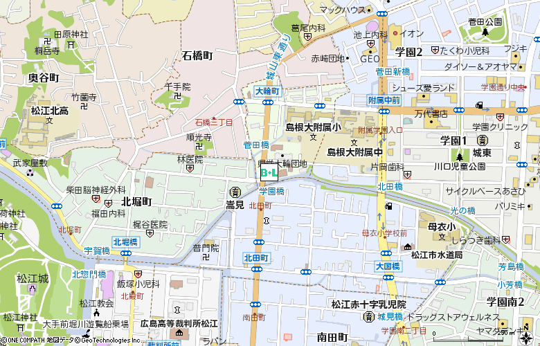 山本メディカルコンタクトレンズ付近の地図